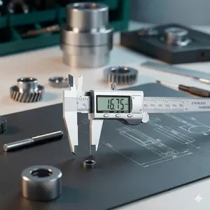 High Precision Digital Caliper: Stainless Steel Micrometer with Instant Readout, Micron-Level Accuracy for Metalworking, Machining Depth Measurement, Professional Outdoor Engineering Tools, Industrial-Grade Smart Calibration Electronic Gauge