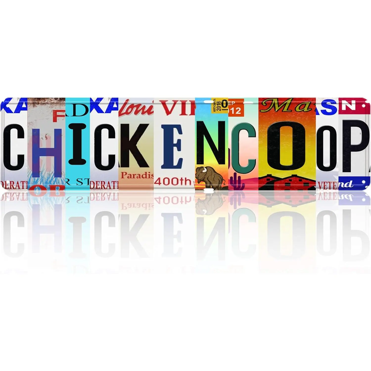 Vintage Colorful Aluminum Rectangular Road Sign - Retro Metal Billiards Plaque with Pre-Drilled Holes, Mountable Indoor Kitchen Wall Decor, Stylish 16x4 in Home Gift, Mountable