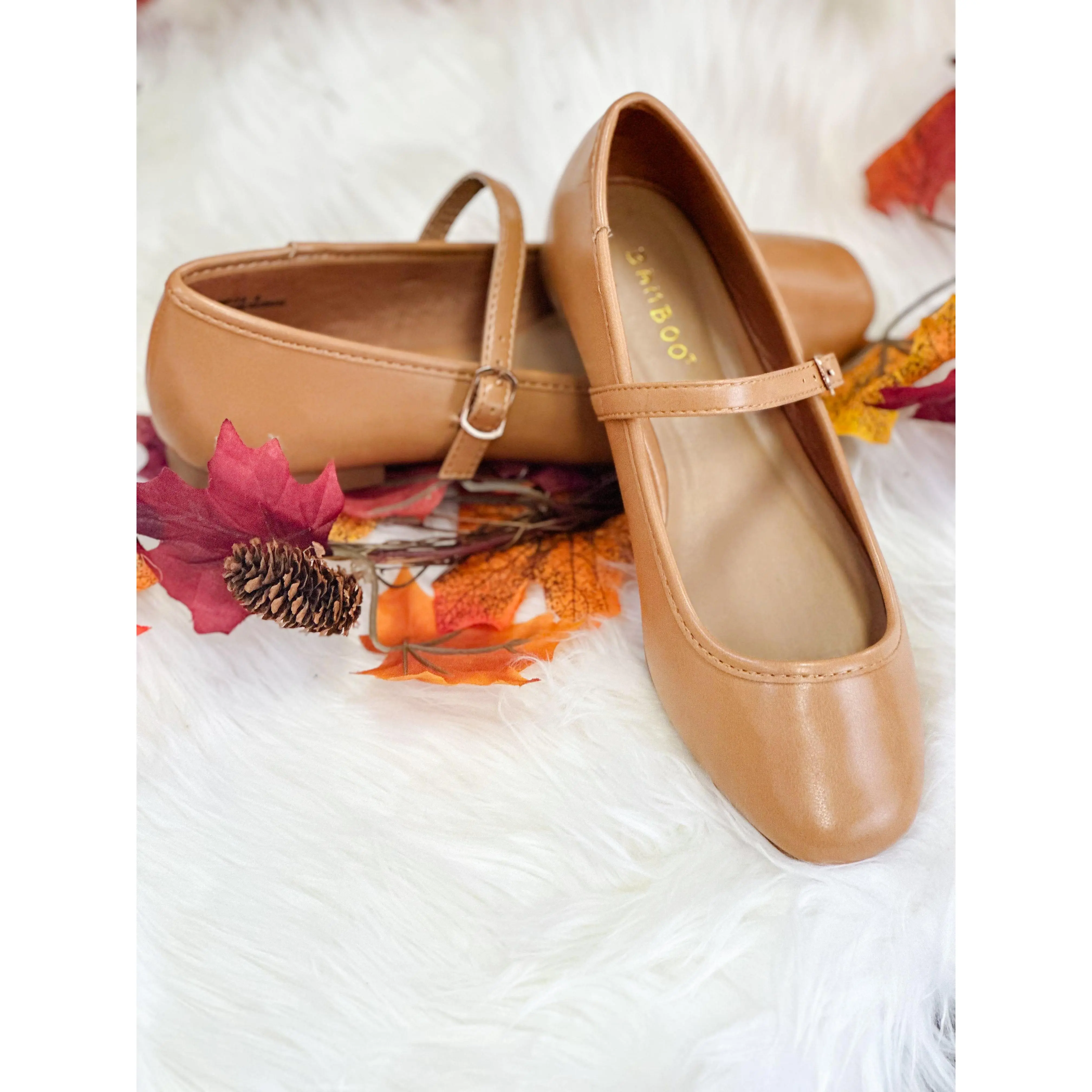SWAYZE MARY JANE BALLET FLAT-TAN