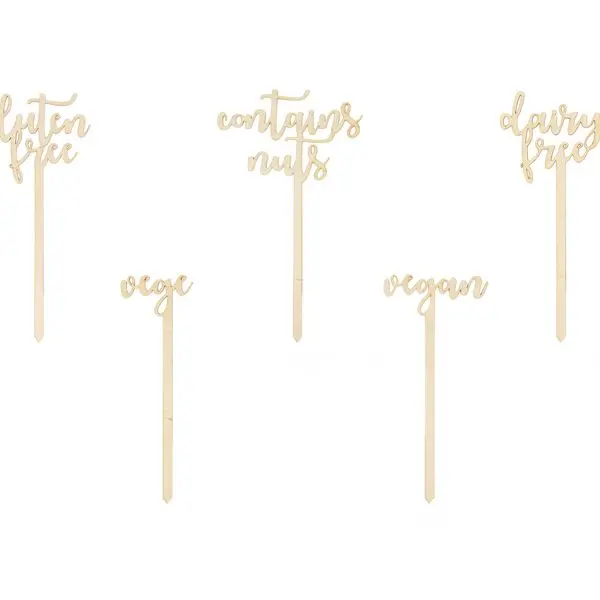 Special Food Toppers - Set of 5