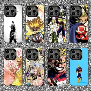 Toshinori Yagi MHA All Might Phone Case For iPhone 17 Air 16 15 14 13 12 11 Pro Max Plus Black Candy Matte Shockproof Cover