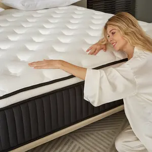 10/12/14 Inch Twin, Full, Queen, King, Mattress Memory Foam And Spring, Hybrid Mattress Medium Firmness, Lumbar Support, ForHome Rooms Hotels, Boxed Halloween Christmas Gift Furniture Ergonomic Queen Sizemattress Interior Modern Queen Size Mattress