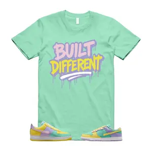 Pastel Streetwear Graphic Tee Built Different Sneaker Match Shirt