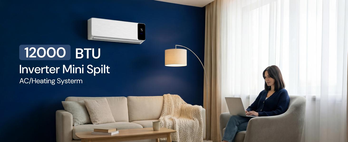 【Conquer the Blizzard】Cozeware 12000 BTU 115V/230V Mini Split Air Conditioner Heat Pump, 20 SEER2 Inverter Mini Split, Compatible with Wifi and Alexa, Cools Up to 750 Sq.Ft for Living Room, Bedroom, Study, Loft, Garage 【Conquer the Blizzard】Cozeware 12000 BTU 115V/230V Mini Split Air Conditioner Heat Pump, 20 SEER2 Inverter Mini Split, Compatible with Wifi and Alexa, Cools Up to 750 Sq.Ft for Living Room, Bedroom, Study, Loft, Garage