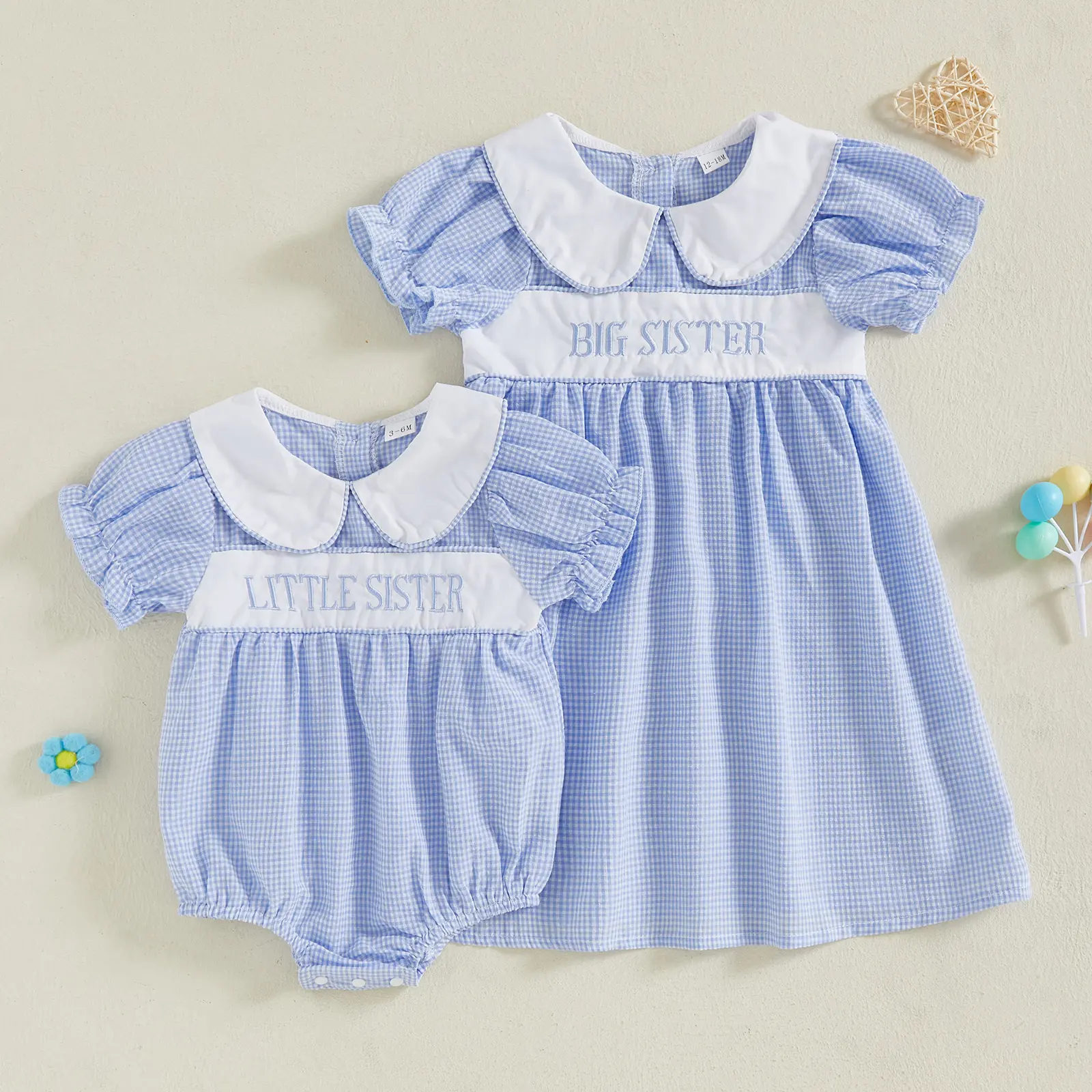 blue big sister smocked dress Toddler Blue Big Sister Bishop Dress Heirloom Smocking-Pleats And Stitches Size:Preorder 7-8 and matching family outfits. Gifts_For_Her Hannah Waddingham stuns in