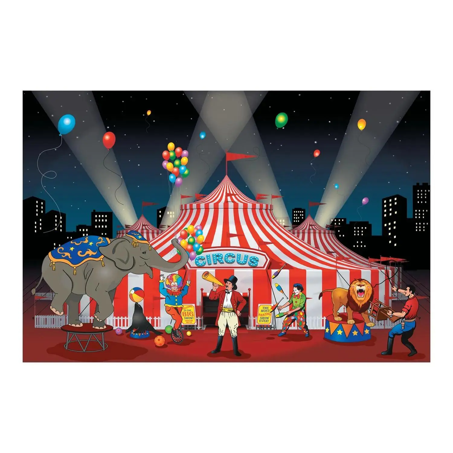 Carnival Backdrop - 3 Pc., Set, Party Decorations
