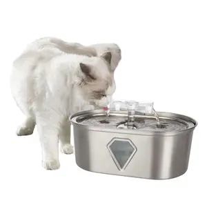 Petmaker Stainless Steel Water Fountain for Small Pets