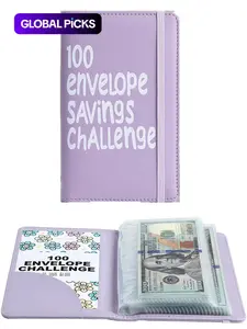100 Days Money Saving Challenge Coin Envelope Budget Storage Book, Mini 100 Envelopes, Easy and Fun Way to Save $5,050, Budget Binder
