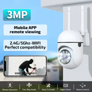 oossxx Baby Monitor, Surveillance Camera, High Definition Image Quality, Pet Camera, Indoor Camera, 3MP, Smartphone Compatible Safety