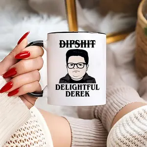 Dipshit Delightful Derek Mug, Suck A Fat One UFO Movie Mug, Gift For Sci-Fi Horror Movie Fan, Trending Mug