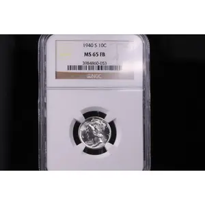 1940-S Mercury Dime, Blast White Eye Appeal, Nice NGC MS-65 FB #0987