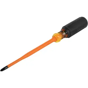 6936INS Screwdriver,, Screwdriver with 1000V Slim Tip,# 2 with 6-Inch Shank, Cushion-Grip Handle