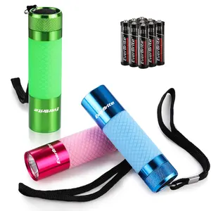#SpringGlowUp EverBrite Mini Flashlights, Glow in Dark Flashlights, Aluminum LED Flashlights Party Favors Assorted Colors for Camping, Hiking, Indoor, AAA Batteries Included