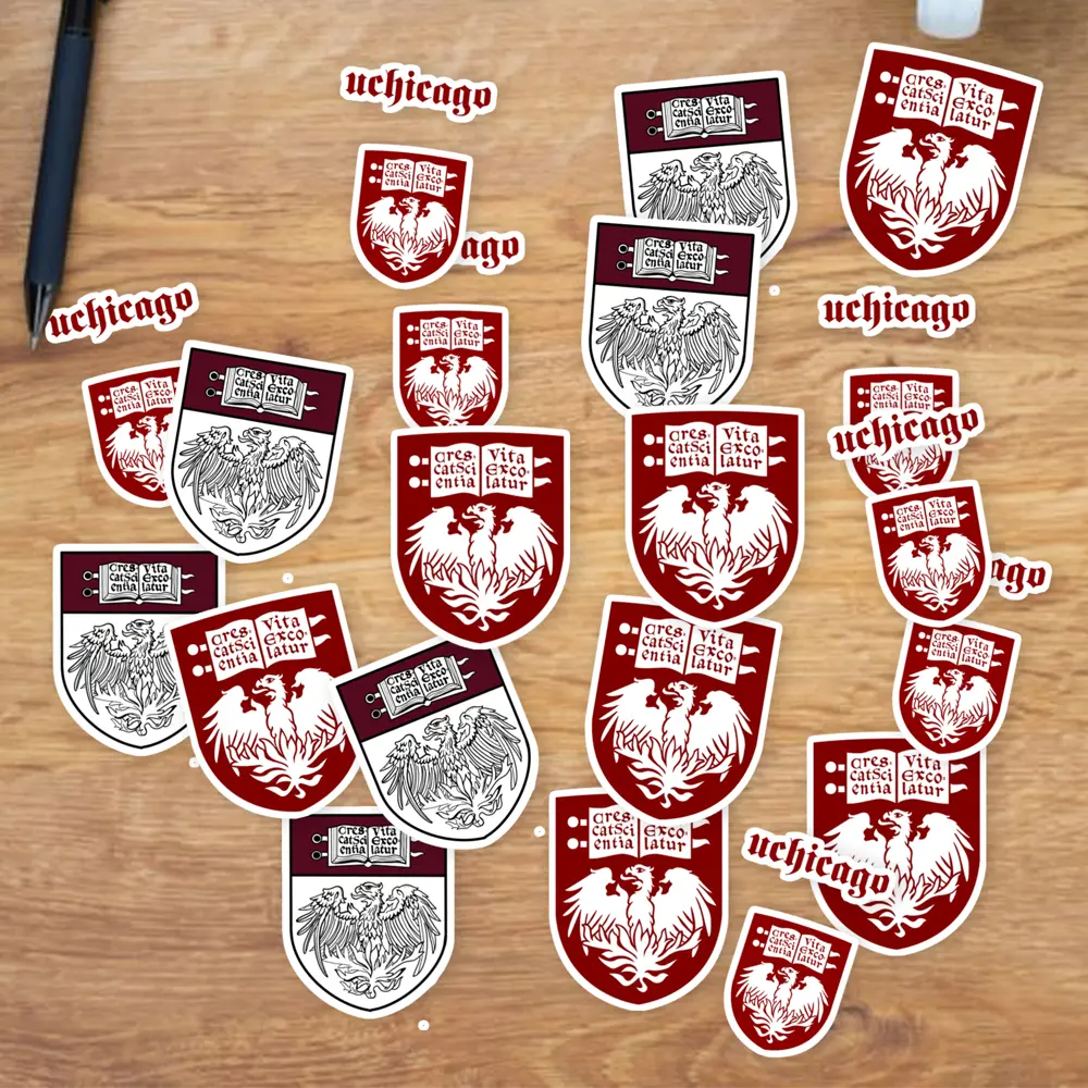 Stickers Pack 20 Pcs UChicago Guitar Maroons Bike Bumper Bottle Laptop Car Vinyl Water Luggage Skateboard Waterproof Colorful Aesthetic