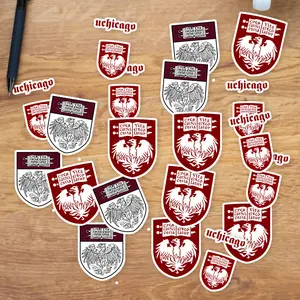 Stickers Pack 20 Pcs UChicago Guitar Maroons Bike Bumper Bottle Laptop Car Vinyl Water Luggage Skateboard Waterproof Colorful Aesthetic