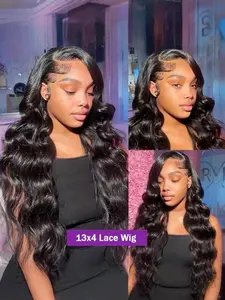 New Upgraded Glueless Drawstring Wig, Harmonious HD Transparent 13x6 Lace Front Wig P4/27 High Shine Brazilian Body Wave Human Hair