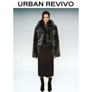 URBAN REVIVO Puffy Straight-Leg Jacket - Fashion Women Fashion Women's coats are soft and comfortable UWJ130033