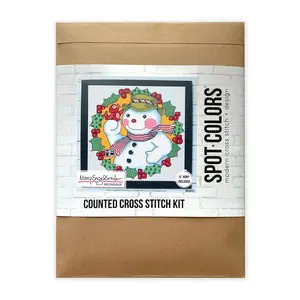 Snowman Wreath Counted Cross Stitch Kit
