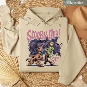 Sweatshirt, Scooby Doo Vintage Hoodie Horror Movie, Summer Hoodie, Graphic Print, Unisex Hoodie
