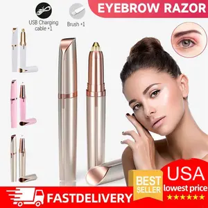 NIUMO Eyebrow Trimmer USB Charging Painless Remover Brows Razor Mini Hair Removal Device with Brush
