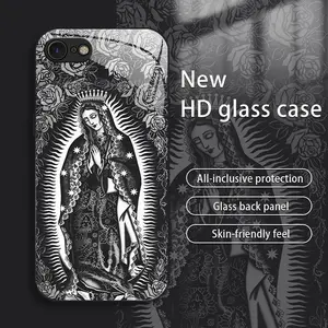Suitable for [iPhone Se 2] New high-end simple environmentally friendly glass mobile phone case New business simple explosion-proof glass mobile phone case Affordable environmentally friendly anti-fall and anti-fingerprint 995