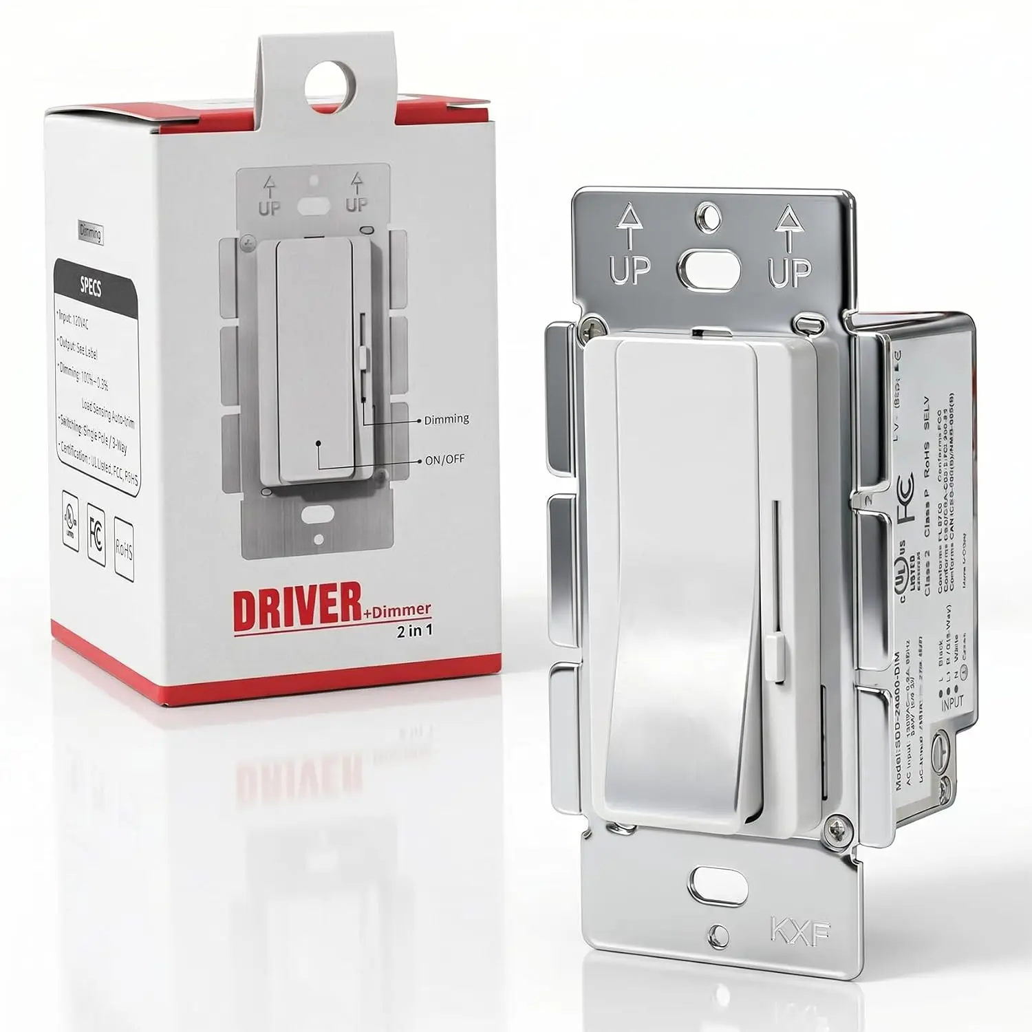 60W LED Driver and Dimmer Switch 2-in-1,120V AC to12V DC