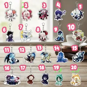 Cookie Run Keychains - Shadow Milk Cookie and Pure Vanilla Cookie...