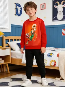 GOAT Movie Printed Sweatshirt for Kids, Goat Basketball Print Design, Unique 2026 Spring Outdoor Wear, GOAT Movie Peripheral, Funny Sweatshirt