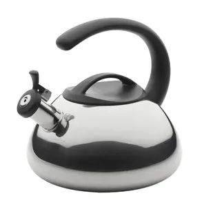 Stainless Steel Whistling Tea Kettle, 2.3 Quart, Silver
