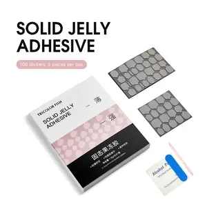 TRICOLOR FISH 108 PCS U V Nail Adhesive Tabs: 30 Days Long Wear Nail Glue Stickers 18 Sizes 6 Sheets Press on Nail Sticky Tabs Waterproof Nail Tabs Strong Adhesive for Fake Nail Need Nail Lamp SSProTip X