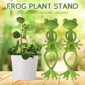Frog Plant Support Set of 5 Pieces, Cute Frog Flower Pot Holder and Climbing Device Clamp, Multi-functional Frog Flower Pot Decorative Item, Plant Vine Pulling Flower Pot, Plant Stand Indoor, Garden Supplies
