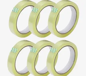 GTSE Premium Clear Tape, 1 inch x 217 feet, Strong Transparent Gift Wrap Tape for Home, Office, 6 Rolls, 3" Core