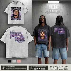 DIRTY DOM DOMINIK MYSTERIO Washed T-Shirt Wrestling Shirt WWE Fans WWE Tee Menswear Cotton Crewneck Premium American Made Acid Washed 100% Cotton