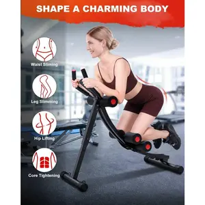 Adjustable Ab Trainer Machine with LCD Monitor,Foldable Ab Exercise Machine for abs,Arm,Leg Buttocks Shapper,Core Trainer at Home Gym,Workout Equipment Foldable Ab Workout Machine Foldable Ab Workout Machine kegel exercise machine women