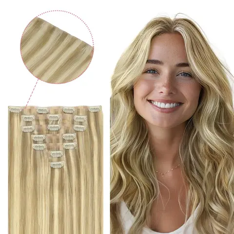 GOO GOO Invisi Edge Clip in Hair Extensions Straight Injected Seamless PU Clip in Hair Extensions Natural Virgin Real Human Hair #sohochic #TikTokShopFallDealsForYou