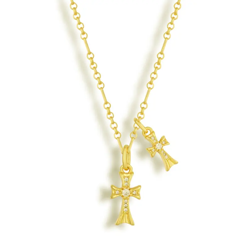 EVRY JEWELS Gold or Silver Plated Women's Hypoallergenic Faith Necklace