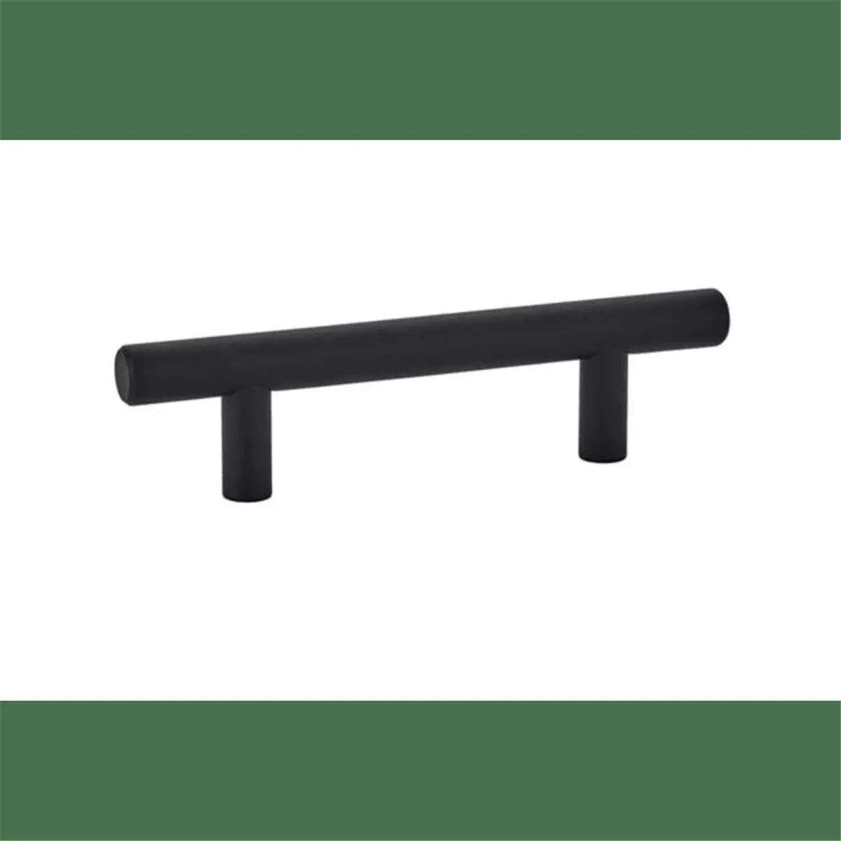 Emtek 86360US19 Modern Brass Bar Pull - 4 in. Length, 4" CTC, Flat Black, Mid Century Look Door Handles for Bar Cabinet Door Hardware