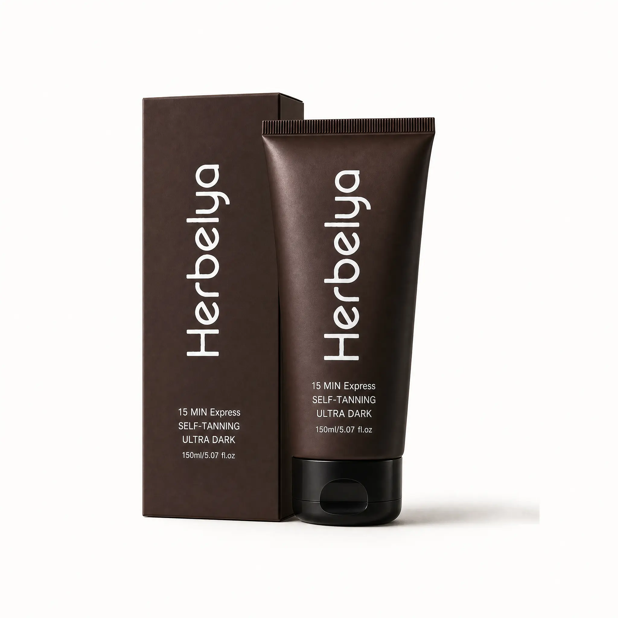 Herbelya Express Rinse-Off Self Tanner - Ultra Dark, No Orange & Streak-Free, 5.07oz