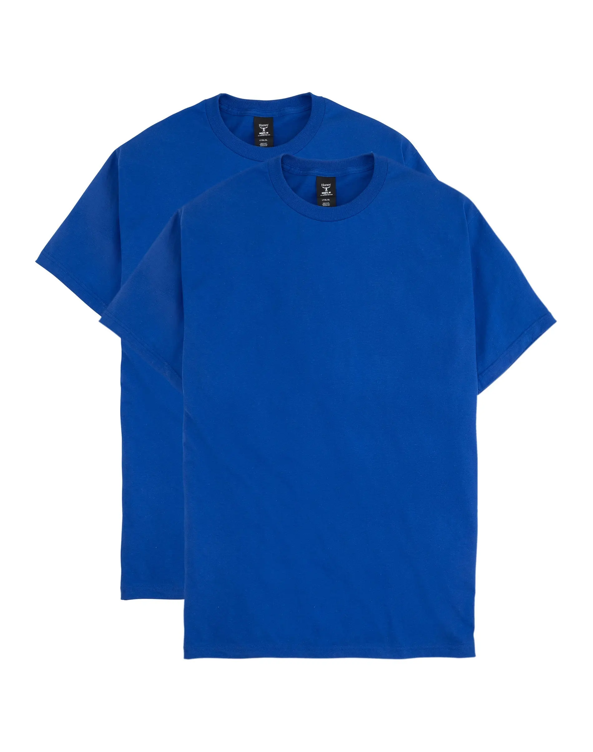 Hanes Beefy-t Men's Heavyweight Cotton T-shirt Value 2-pack (big & Tall Sizes) Underwear Multi Pack Comfortable Fit Soft Stretch Fabric Breathable O518t