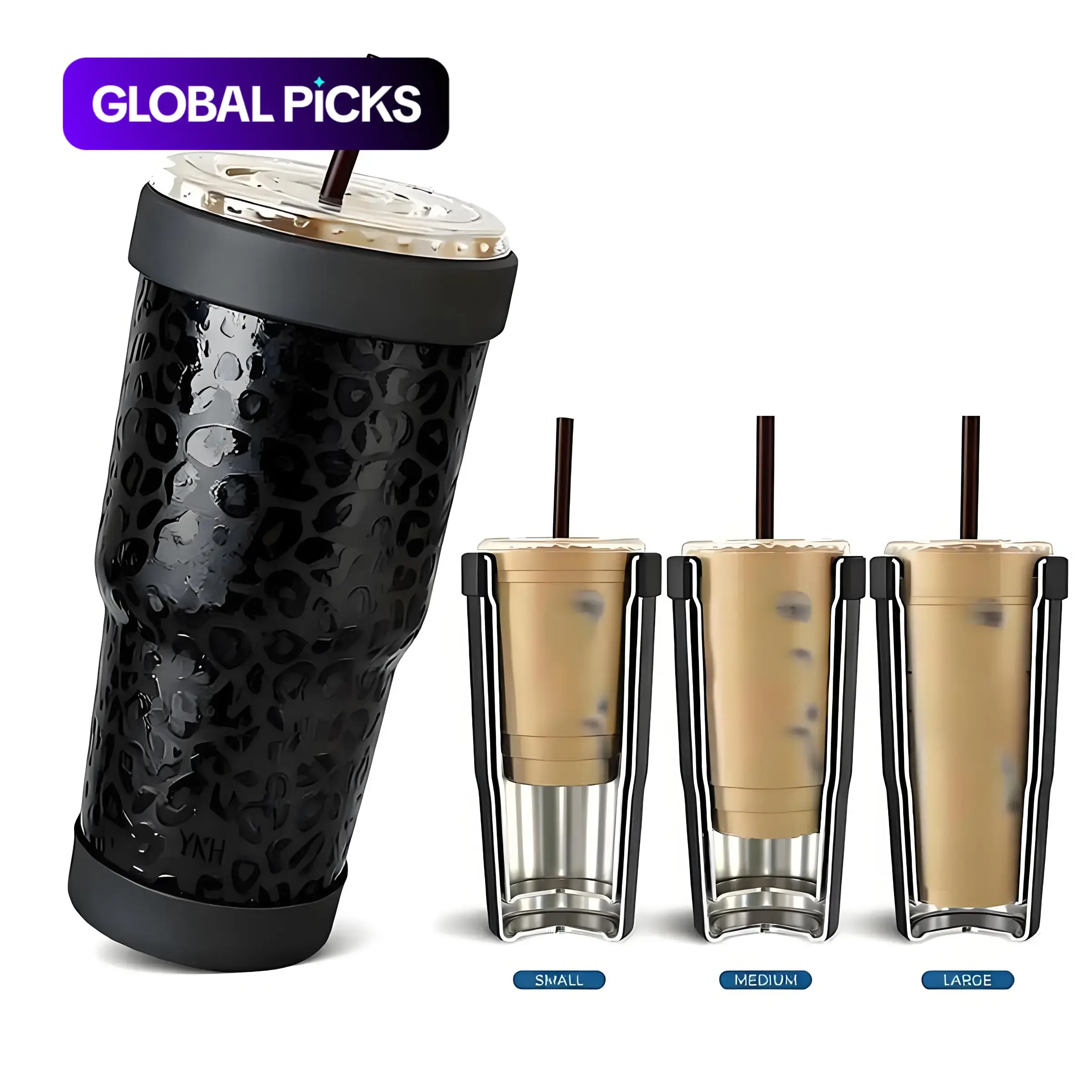 Universal Vacuum Insulated Cup Sleeve, Stainless Steel Thermal, Keeps Drinks Cold & Hot Over 12 Hours, Durable Beverage Protector Insulation for Daily Tumbler & Flask Use #GLOBAL PICKS