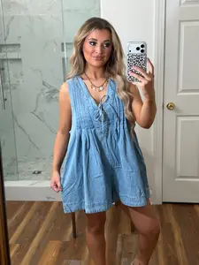 Denim Romper