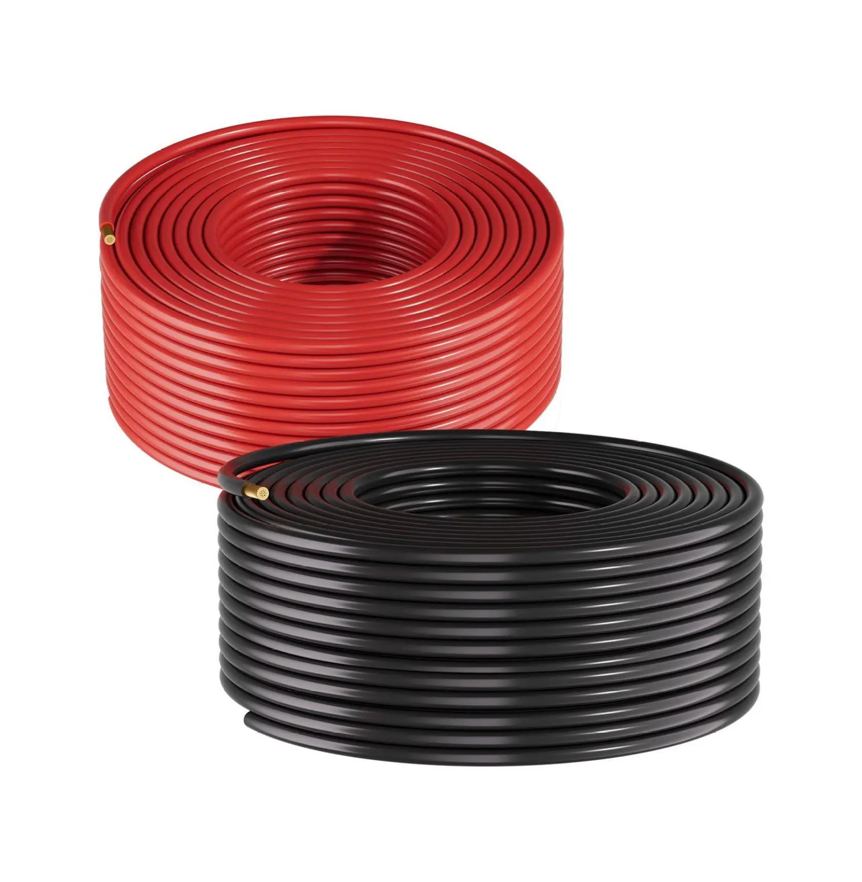 Solar Panel Wire 10 AWG, 200ft Black/Red Kit - 10mm PV Cable, Tinned Copper, IP67 Waterproof, for Solar Panels, RV, Marine, Off-Grid Systems Default