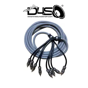DOWN4SOUND 3 FT 4-CHANNEL TWISTED PAIR RCA INTERCONNECT CABLE