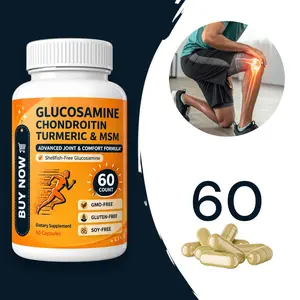 Advanced Joint Support Capsules with Glucosamine, Chondroitin, Turmeric, MSM and Boswellia for Mobility and Cartilage Health, 60-360 Capsules