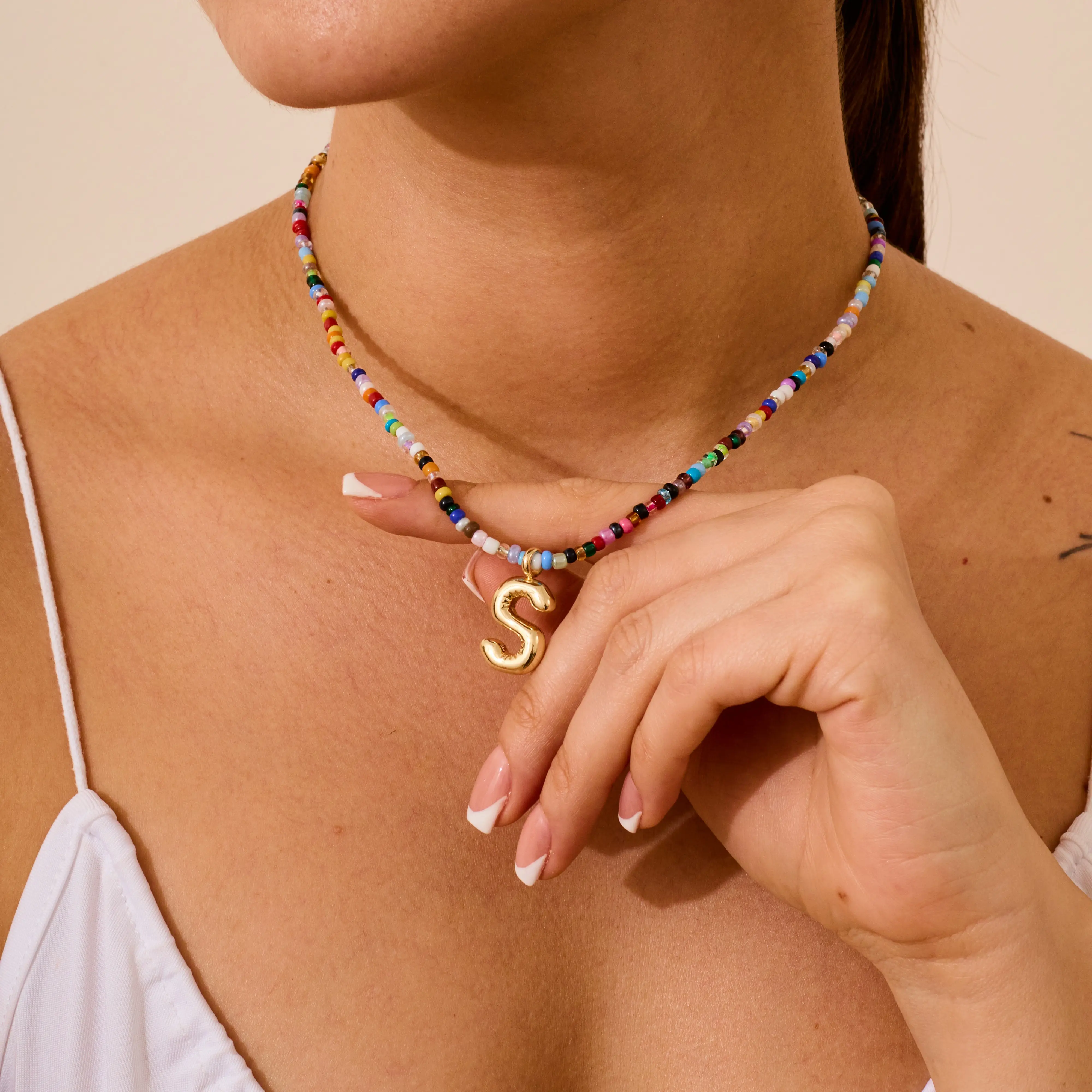トップス babylclub Jewel chocker t VRIUA Colorful Letter Chocker for Women & Girls Bubble Initial