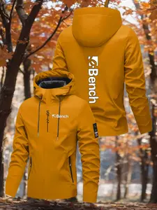 Men's Lightweight Windproof Ski Jacket with Zipper and Hood, Ideal for Skiing and Snowboarding, Casual Windbreaker for Cycling and Fishing, Spring Sports Jacket, Outdoor Sportswear