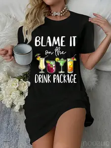 Funny Cruise Dress 2025 Blame It On The Drink Package Dress