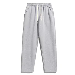 Men's and Women's Regular Fit Solid Color Drawstring Waist Casual Pants, Autumn and Winter Pocket Design Trousers, Everyday Wear Men's Pants