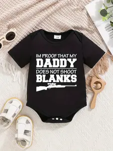 Baby'S Printed Casual Short-Sleeved Triangle Jumpsuit, Baby and Baby Boy Jumpsuit, for Outdoor Baby'S Printed Casual Short-Sleeved Triangle Jumpsuit, Baby and Baby Boy Jumpsuit, for Outdoor