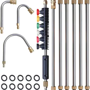 10pcs High-Pressure Washer Extension Rods, Car Wash Extension Rods, High-Pressure Extension Rods, Durable and Versatile Cleaning Tools, Car Wash Nozzle, Car Wash Accessories
